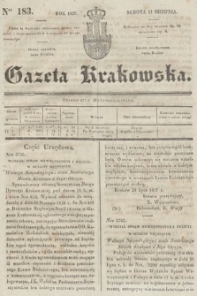 Gazeta Krakowska. 1837, nr 183