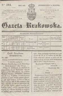 Gazeta Krakowska. 1837, nr 184