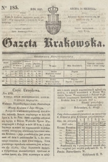 Gazeta Krakowska. 1837, nr 185