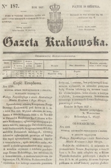 Gazeta Krakowska. 1837, nr 187