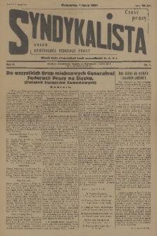 Syndykalista : organ Generalnej Federacji Pracy. R.3, 1931, nr 7