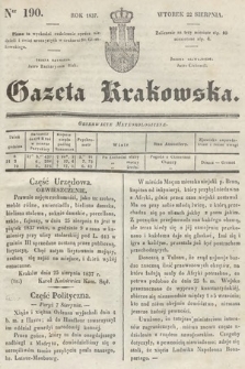 Gazeta Krakowska. 1837, nr 190