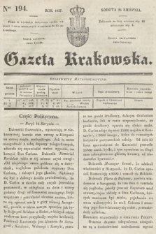 Gazeta Krakowska. 1837, nr 194