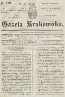 Gazeta Krakowska. 1837, nr 199