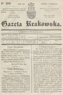 Gazeta Krakowska. 1837, nr 200
