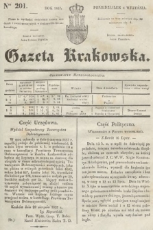 Gazeta Krakowska. 1837, nr 201