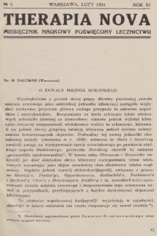 Therapia Nova : miesięcznik naukowy poświęcony lecznictwu. R.6, 1934, № 2 + dod.