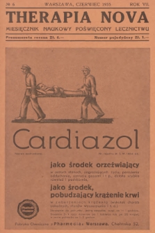 Therapia Nova : miesięcznik naukowy poświęcony lecznictwu. R.7, 1935, № 6