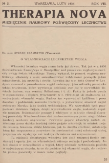 Therapia Nova : miesięcznik naukowy poświęcony lecznictwu. R.8, 1936, № 2