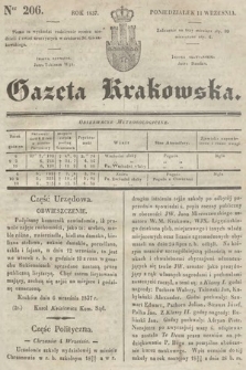 Gazeta Krakowska. 1837, nr 206