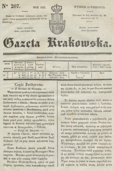 Gazeta Krakowska. 1837, nr 207