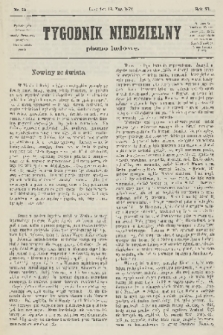 Tygodnik Niedzielny : pismo ludowe : wychodzi jako dodatek do Gazety Narodowej. R.6, 1872, nr 20