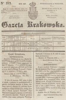 Gazeta Krakowska. 1837, nr 212