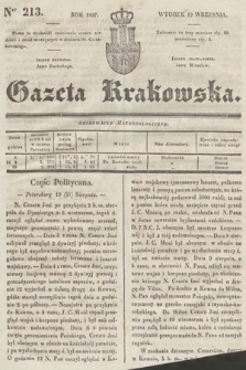 Gazeta Krakowska. 1837, nr 213