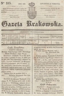 Gazeta Krakowska. 1837, nr 215