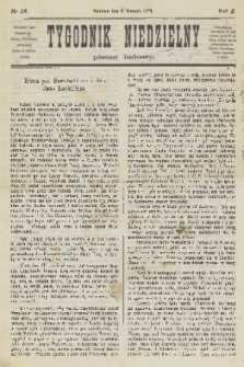 Tygodnik Niedzielny : pismo ludowe : wychodzi jako dodatek do Gazety Narodowej. R.10, 1876, nr 32