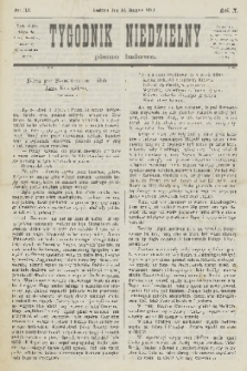 Tygodnik Niedzielny : pismo ludowe : wychodzi jako dodatek do Gazety Narodowej. R.10, 1876, nr 33