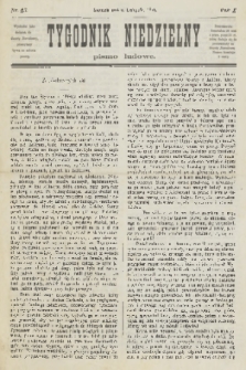 Tygodnik Niedzielny : pismo ludowe : wychodzi jako dodatek do Gazety Narodowej. R.10, 1876, nr 45