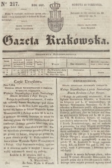 Gazeta Krakowska. 1837, nr 217