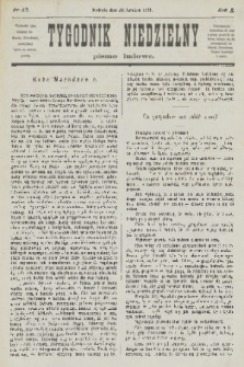 Tygodnik Niedzielny : pismo ludowe : wychodzi jako dodatek do Gazety Narodowej. R.10, 1876, nr 52