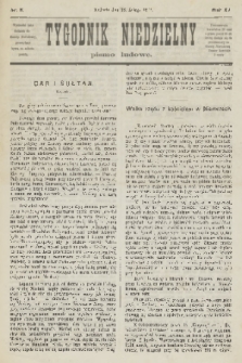 Tygodnik Niedzielny : pismo ludowe : wychodzi jako dodatek do Gazety Narodowej. R.11, 1877, nr 8