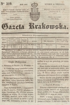 Gazeta Krakowska. 1837, nr 219