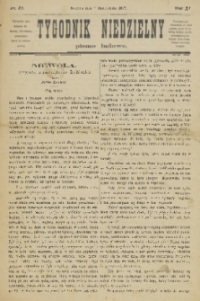 Tygodnik Niedzielny : pismo ludowe : wychodzi jako dodatek do Gazety Narodowej. R.11, 1877, nr 39