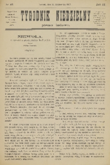 Tygodnik Niedzielny : pismo ludowe : wychodzi jako dodatek do Gazety Narodowej. R.11, 1877, nr 40