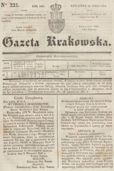 Gazeta Krakowska. 1837, nr 221