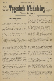 Tygodnik Niedzielny : pismo ludowe : wychodzi jako dodatek do Gazety Narodowej. R.12, 1878, nr 20