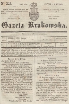 Gazeta Krakowska. 1837, nr 222