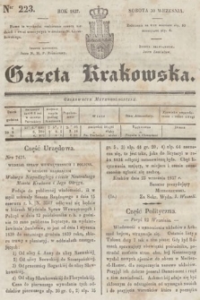 Gazeta Krakowska. 1837, nr 223