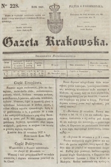 Gazeta Krakowska. 1837, nr 228