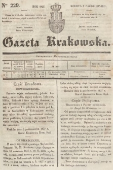 Gazeta Krakowska. 1837, nr 229