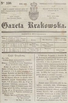 Gazeta Krakowska. 1837, nr 230