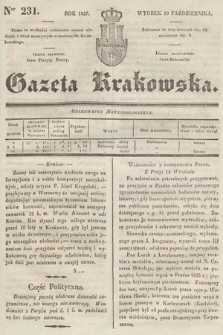 Gazeta Krakowska. 1837, nr 231