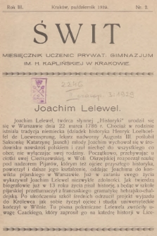 Świt : miesięcznik uczenic Prywat. Gimnazjum im. H. Kaplińskiej w Krakowie. R.3, 1929, nr 2