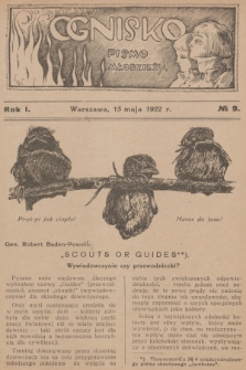 Ognisko : pismo młodzieży. R.1, 1922, № 9