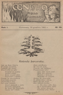 Ognisko : pismo młodzieży. R.1, 1922, № 20