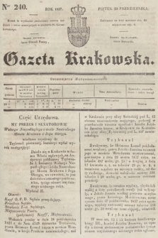 Gazeta Krakowska. 1837, nr 240