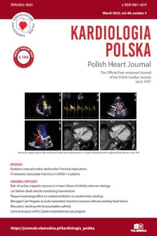 Kardiologia Polska = Polish Heart Journal : the official peer-reviewed journal of the Polish Cardiac Society. Vol. 80, 2022, no. 3