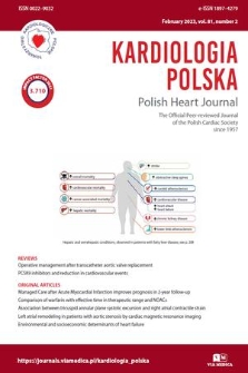 Kardiologia Polska = Polish Heart Journal : the official peer-reviewed journal of the Polish Cardiac Society. Vol. 81, 2023, no. 2