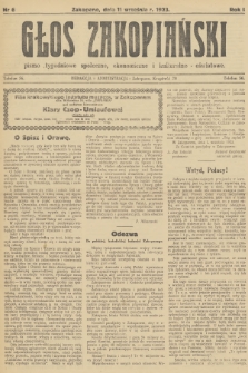 Głos Zakopiański : pismo tygodniowe społeczne, ekonomiczne i kulturalno-oświatowe. R.1, 1923, nr 6
