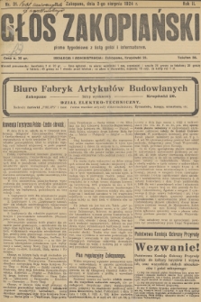 Głos Zakopiański : pismo tygodniowe z listą gości i informatorem. R.2, 1924, nr 31