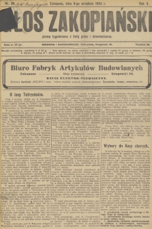 Głos Zakopiański : pismo tygodniowe z listą gości i informatorem. R.2, 1924, nr 36