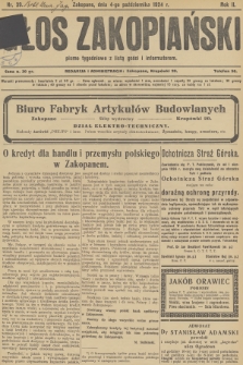 Głos Zakopiański : pismo tygodniowe z listą gości i informatorem. R.2, 1924, nr 39