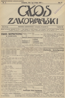 Głos Zakopiański. R.4, 1926, nr 3