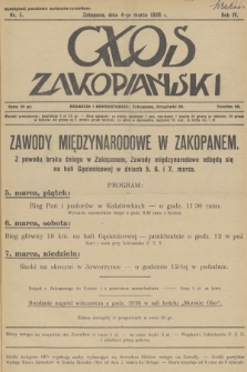 Głos Zakopiański. R.4, 1926, nr 5
