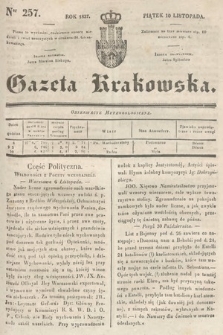 Gazeta Krakowska. 1837, nr 257