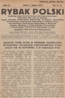 Rybak Polski : organ oficjalny Towarzystwa Rybackiego na Wojew. Poznańskie, Powiatowego Towarzystwa Rybackiego w Nowym Sączu i Powiatowego Towarzystwa Rybackiego w Gorlicach. R.2, 1921, nr 8-9